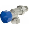 Robinet Thermostatisable ½" TRIAXIAL EQUERRE M/F EZOWELL (Bleu) droite